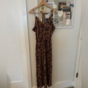 Nili Lotan Target Brown Paisley Slip Dress